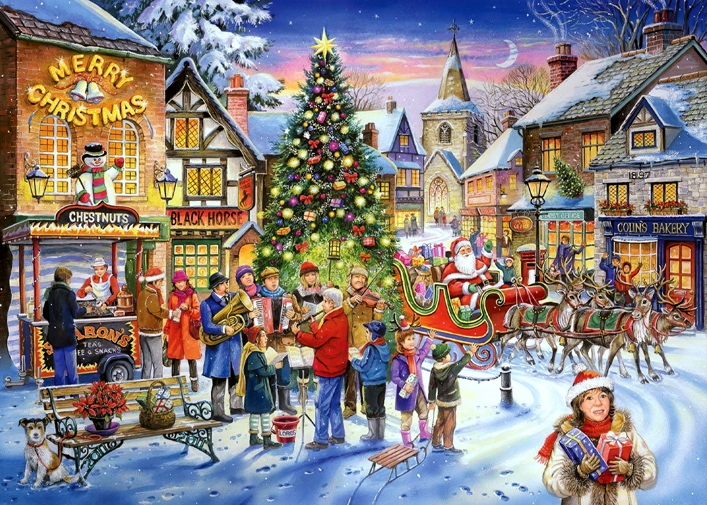 Christmas Village - 300 pieces Jigsaw Puzzle (18 in x 12 in) - Jigsawfy