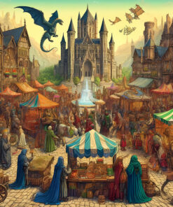 Kingdom of Dragons - 500 pieces Jigsaw Puzzle (47.6 cm x 34 cm)
