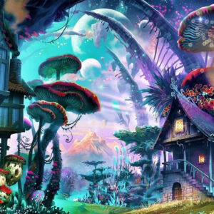 Houses of Mushrooms puzzle pieces