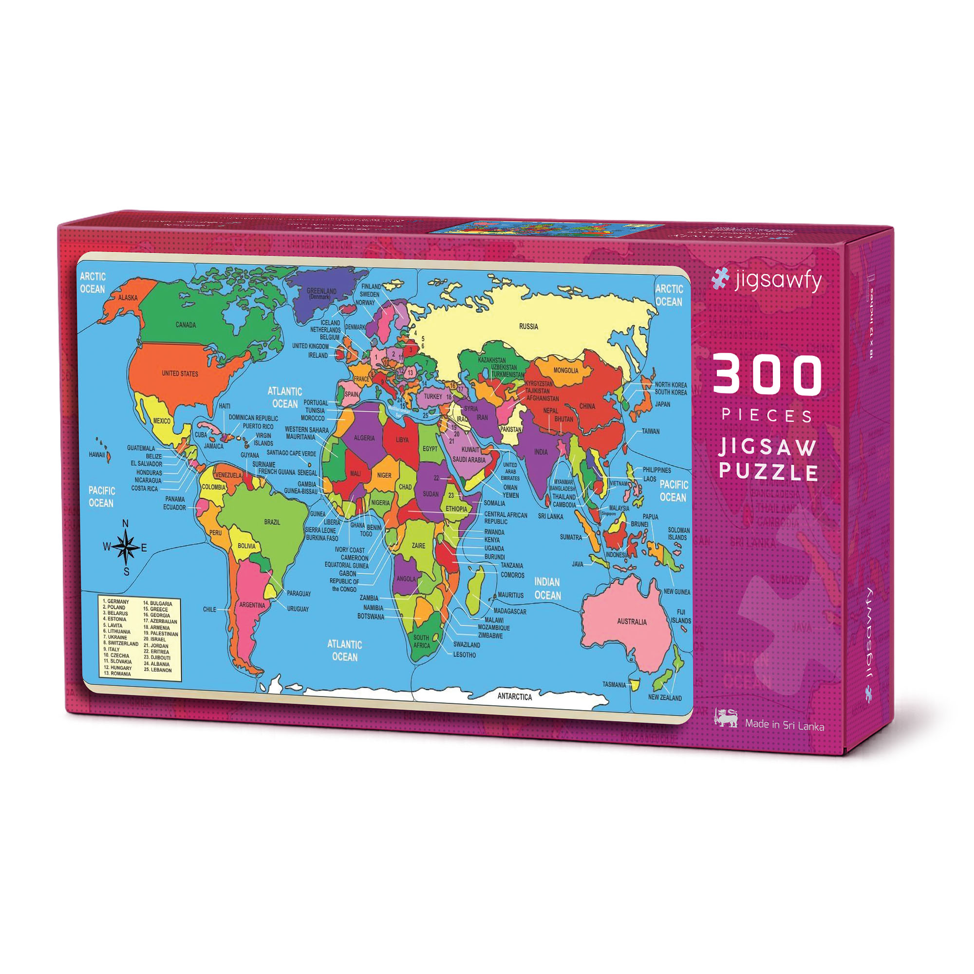 300 Compact World Map