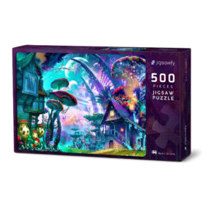 Houses of Mushrooms 500 Piece Jigsaw Puzzle by Jigsawfy