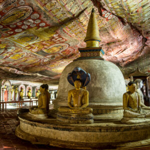 Rich temple mural detail in puzzle